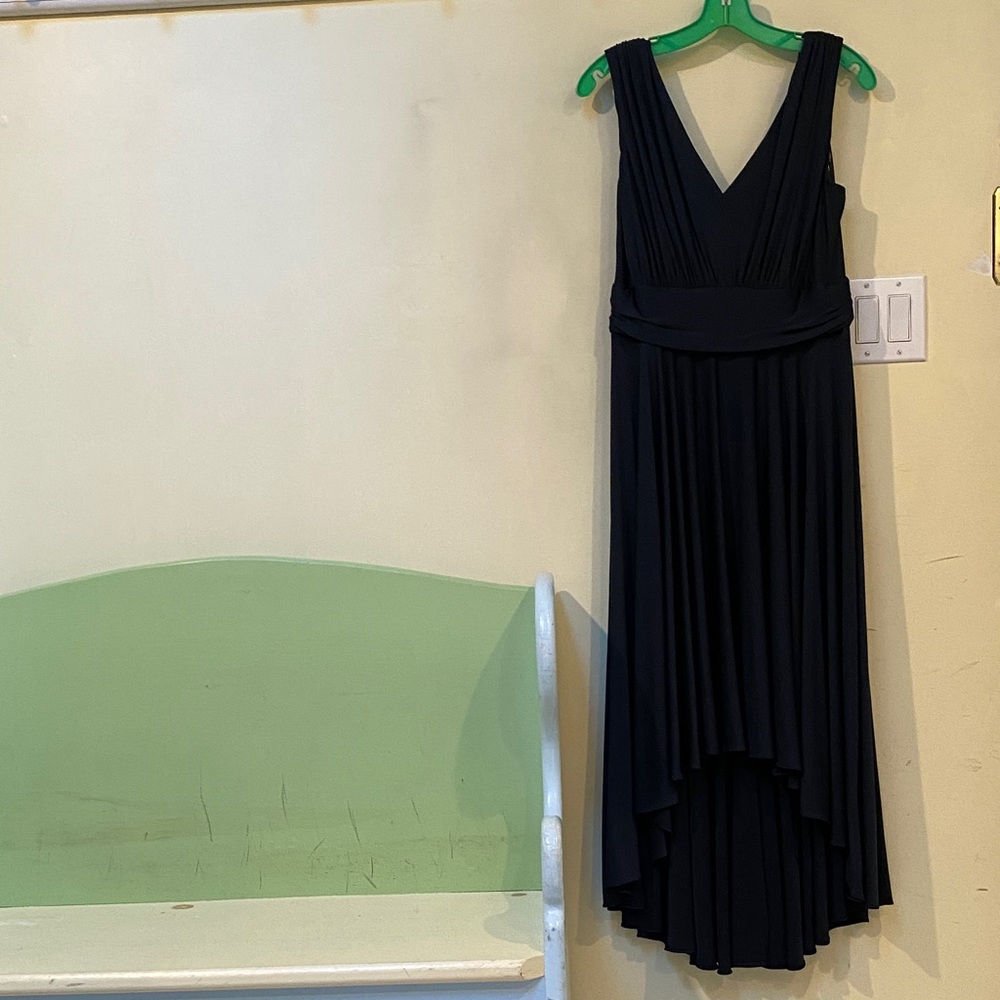 Suzi Chin for Maggy Boutique dark greenHigh Low Dress